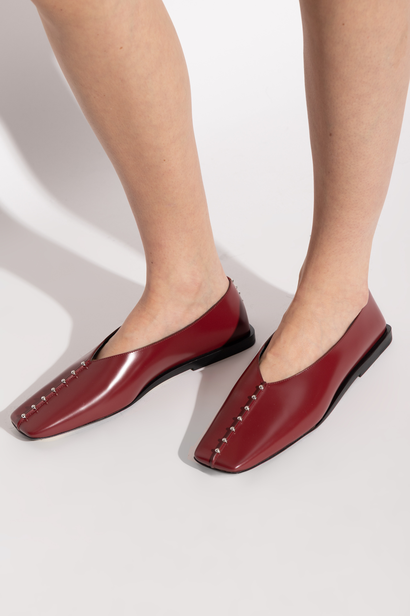 【超美品♡半額】JIL SANDER BALLERINA 36 1/2 Jil Sander crystal-embellished Leather Ballerina Shoes